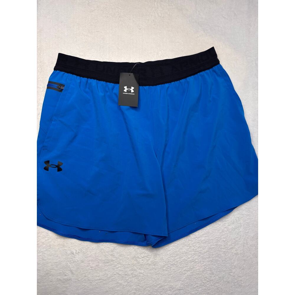 Under Armour Men’s XL Blue/Black Peak Woven Athletic Shorts NWTs Retail $65